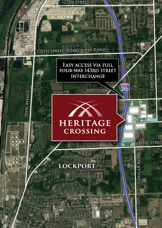 Heritage Crossing aerial campus rendering